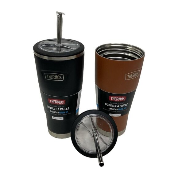 Thermos Icon Series Straw Cold Tumbler Vacuum Insulated Stainless Steel 24 oz - Picture 6 of 11
